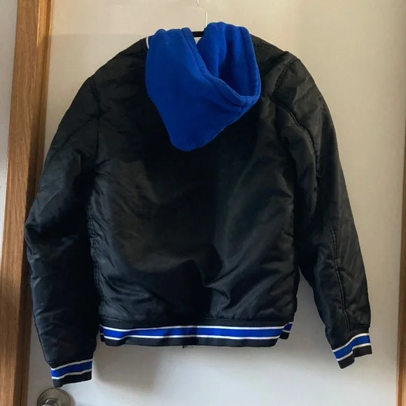 Wonder Nation Black Bomber Jacket with Blue Accents - Picture 8 of 9